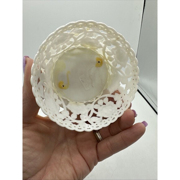 Wedding Cake Topper Bride Groom Lace Bell 1950s Vintage - Picture 15 of 16